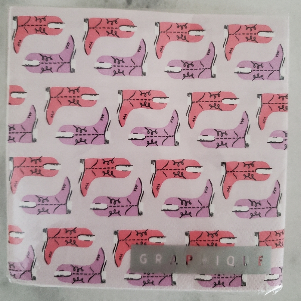 Graphique De France Cowgirl Boots Napkins